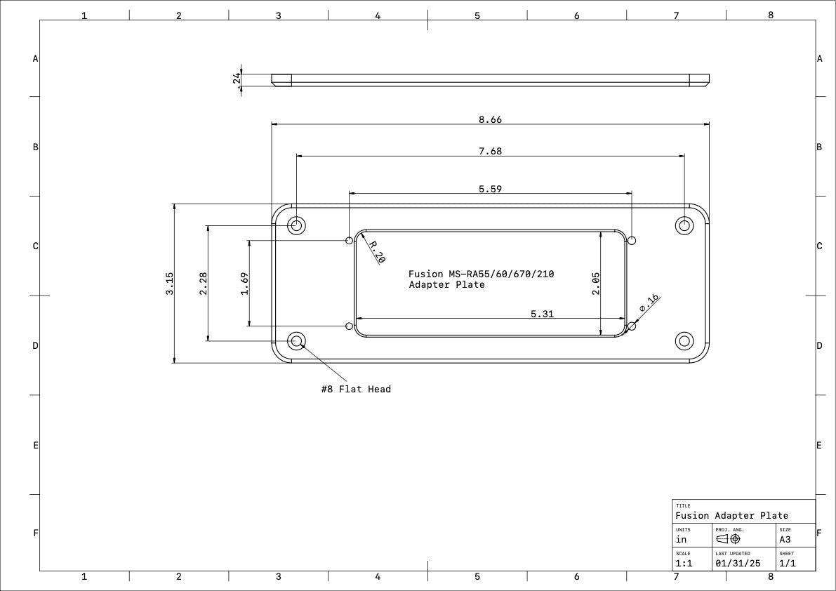 Fusion Marine Radio MS-RA55 Mounting Plate