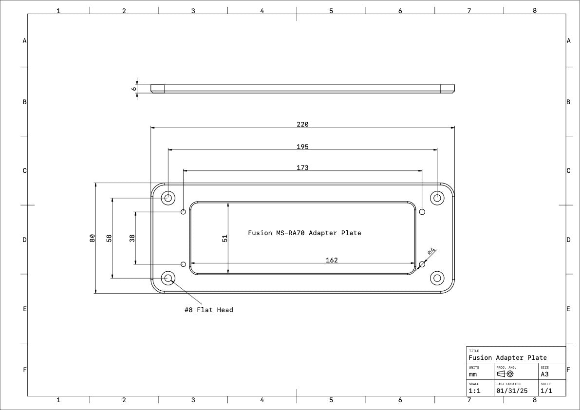 Fusion Marine Radio MS-RA70 Mounting Plate