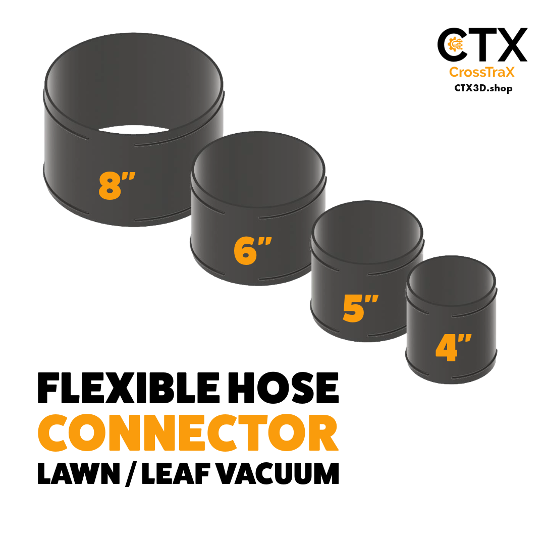 5" Universal Connector for Flexible Lawn / Leaf Vacuum Hose